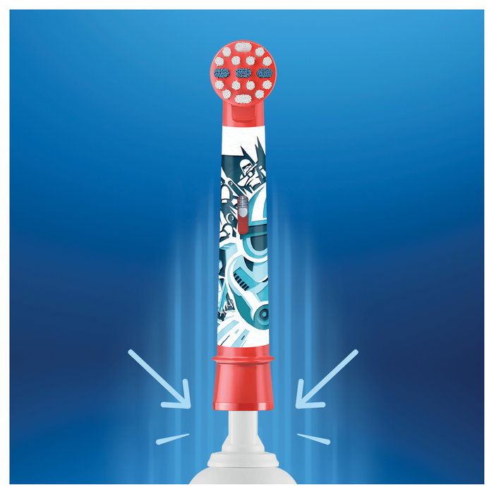 Oral-B 80352667 Cepillos de Dientes Infantiles Star Wars 3 Unidades, Azul y Blanco, Para Niños +3 Años, Cabeza de Recambio