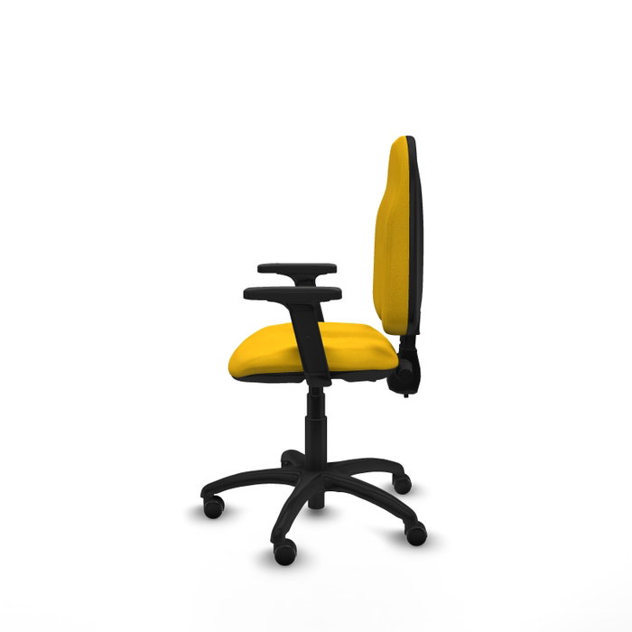 PIQUERAS Y CRESPO Silla de oficina Algarra Amarillo con Brazos 2D