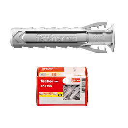 FISCHER Taco de Nylon SX Plus Multidireccional - Tacos para Hormigón y Ladrillo - Referencia 454.1177 y Variantes - De 4x20 a 14x70 mm - Caja de 20 a 200 Unidades