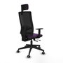 PIQUERAS Y CRESPO Silla de oficina Horna con mecanismo Sincro/Traslack, Morado y Negro