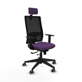 PIQUERAS Y CRESPO Silla de oficina Horna con mecanismo Sincro/Traslack, Morado y Negro