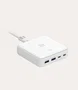 Tucano Cargador GaN 65W de Sobremesa con 4 Puertos (2 USB-C), Power Delivery 3.0, Quick Charge 3.0, 1.5m, Blanco, MADEGA65EUW
