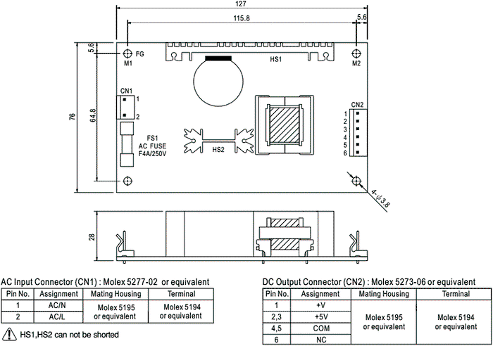 MEAN WELL PD-45A Alimentador de Impulso Abierto 40W MEAN WELL PD-45A Alimentador de Impulso Abierto 40W