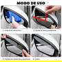 Occ Sport OCCDEC020 Protector de lluvia para espejo retrovisor lateral ahumado, pack de 2 piezas de PVC con adhesivo, instalación sin herramientas, 170 x 50 x 10 mm