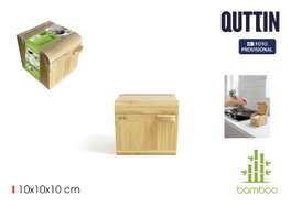 Inde Quttin Salero con Tapa de Bambú 10x10x10 cm (12 Unidades) extra_attributes_supplier_next_arrival_qty: 12