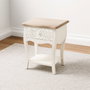 Versa Mesita Noche Rustica Blanca 34x62 cm