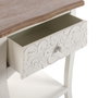 Versa Mesita Noche Rustica Blanca 34x62 cm