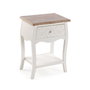 Versa Mesita Noche Rustica Blanca 34x62 cm