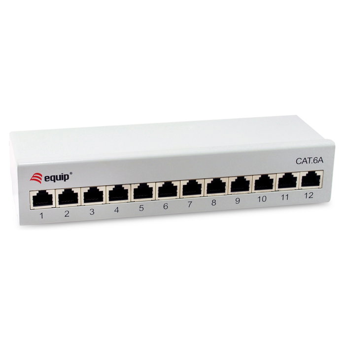 EQUIP 326522 Patchpanel 12x RJ45 Cat6A FTP Premium Gris EQUIP 326522 Patchpanel 12x RJ45 Cat6A FTP Premium Gris