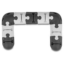 DeLOCK Set modular de 9 soportes para cables autoadhesivos negro/gris