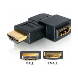 DeLOCK Adaptador HDMI macho a hembra 90° izquierda