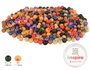 Innspiro Bote de 1000 bolas de madera 8mm colores surtidos con 10m hilo elástico