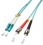 LINDY Cable de fibra óptica OM3 LC - ST Duplex 1 m Turquesa