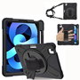 AUSTRON Funda Defender para iPad Air 11 (2024/2025/2026) - Resistente a Impactos, Soporte Giratorio 360°, Correa de Mano y Hombro, Sin Protector de Pantalla - Negro