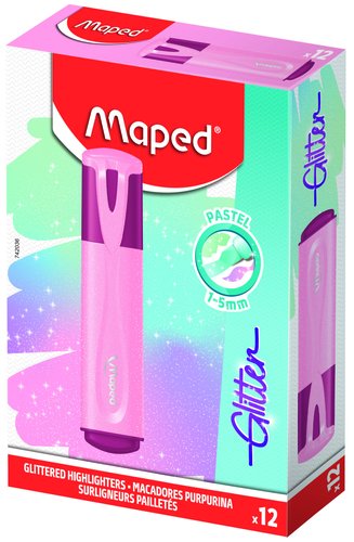 Marcador Fluor Maped Fluo Glitter Rosa Marcador Fluor Maped Fluo Glitter Rosa
