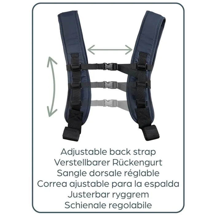 Dreambaby Portabebés On-The-Move 3 en 1, Ligero y Transpirable, Postura Frente/Espalda, Para 3.5-12 kg, Azul Marino - DRE9312742424770