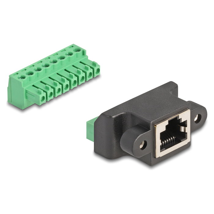 DeLOCK 66589 Adaptador RJ45 hembra a bloque de terminales de 8 pines DeLOCK 66589 Adaptador RJ45 hembra a bloque de terminales de 8 pines