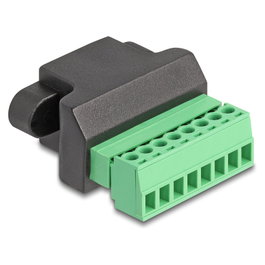 DeLOCK 66589 Adaptador RJ45 hembra a bloque de terminales de 8 pines