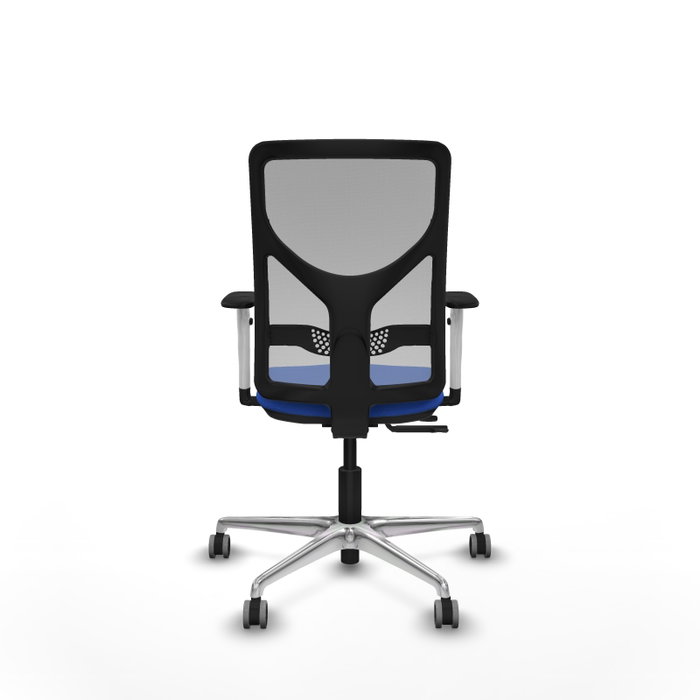 PIQUERAS Y CRESPO Silla de oficina Motilla con mecanismo Sincro/Traslack, Azul y Gris