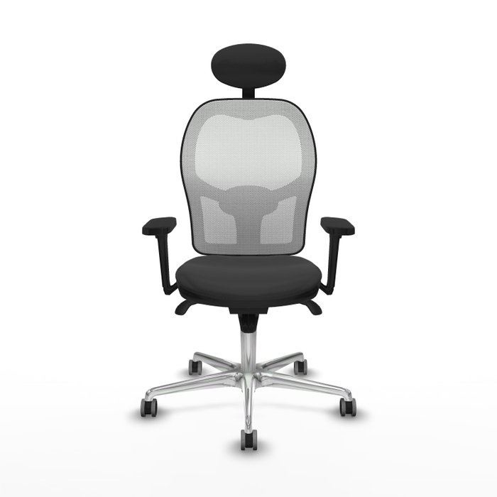 PIQUERAS Y CRESPO Silla de oficina Jorquera con mecanismo Sincro, Gris oscuro y Blanco