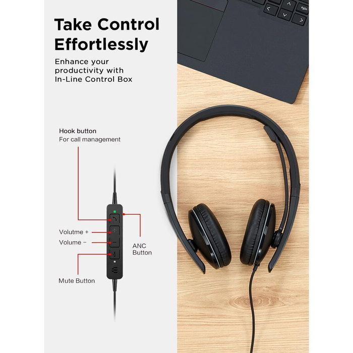 Auriculares Lenovo 4XD1M39029 Negro