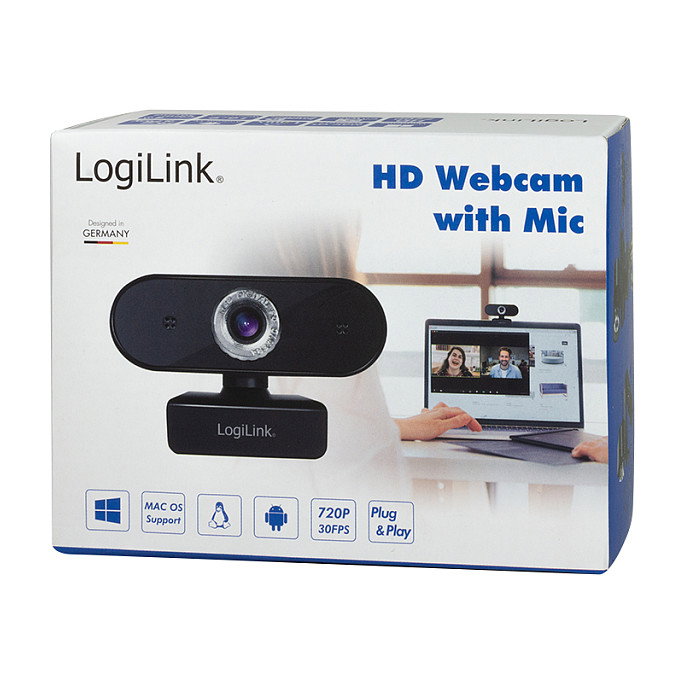 LogiLink Webcam HD USB con Micrófono 1280x720 LogiLink Webcam HD USB con Micrófono 1280x720