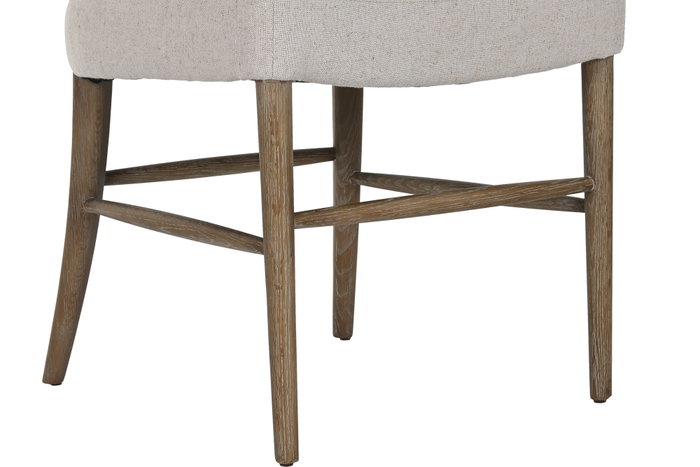 DKD Home Decor Silla Fresno Ratán Blanco y Crudo