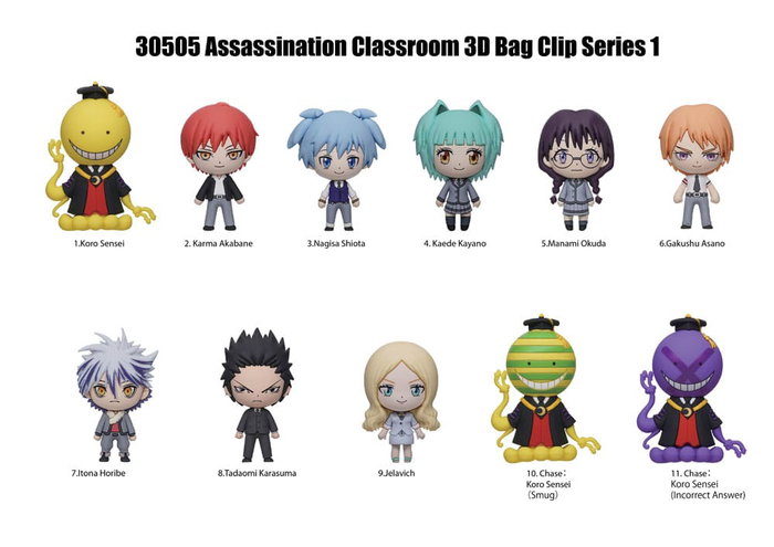 Assassination Classroom 3D Colgantes Peluche Expositor Serie 1 (24) Assassination Classroom 3D Colgantes Peluche Expositor Serie 1 (24)
