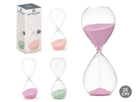 Giftdecor Reloj de Arena 25 cm, Surtido Colores Pastel, 45 Minutos Aprox (Set de 12)