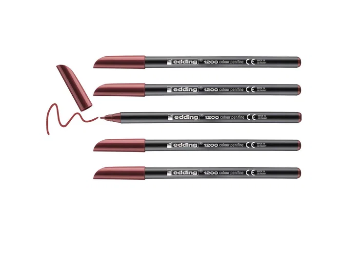 Edding Rotulador 1200 Rojo Inglés Set de 5