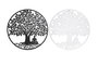 DKD Home Decor Decoración de Pared Metal Árbol Buda 40x40 cm