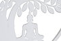 DKD Home Decor Decoración de Pared Metal Árbol Buda 40x40 cm
