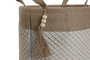 DKD Home Decor Set de 3 Cestas de EVA y Poliéster en Natural y Crema 30x30x34 cm