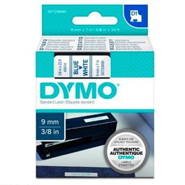 Dymo Cinta de Transferencia Térmica D1 40914 Azul sobre Blanco 9 mm x 7 M de Poliéster Autoadhesiva