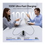 Baseus PicoGo AE21 Cargador 100W 2C+A Negro con Cable USB-C 1,5m