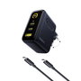 Baseus PicoGo AE21 Cargador 100W 2C+A Negro con Cable USB-C 1,5m