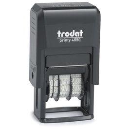 Trodat Stempel Sello de texto/fecha autoentintado 76649 con almohadilla roja