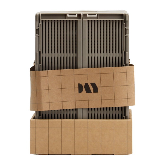 Day Juego de 2 Cajas Plegables 25x16,5 cm Gris 3,3L