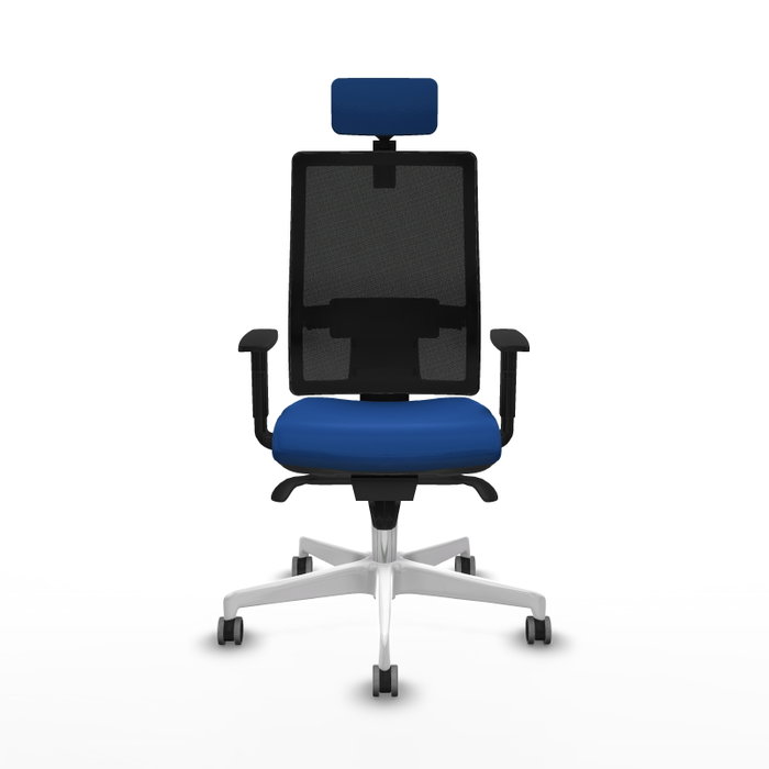 PIQUERAS Y CRESPO Silla de oficina Horna Azul con mecanismo Sincro