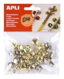 APLI Cascabeles Oro y Plata Bolsa de 40 (Set de 5)