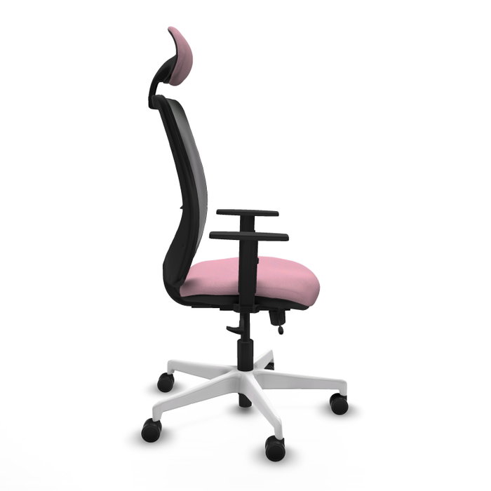 PIQUERAS Y CRESPO Silla de oficina Zulema Rosa con Malla Negra