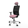 PIQUERAS Y CRESPO Silla de oficina Zulema Rosa con Malla Negra