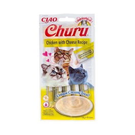 CHURU VET Churu Receta De Pollo Con Queso 1 Bolsa 4 Sticks De 14G Snack