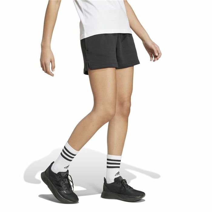 Pantalón Corto Deportivo Adidas Essentials Small Logo Fleece Shorts Negro