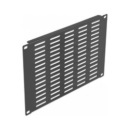 DeLOCK Panel de Rack de Red de 10 Pulgadas con Ranuras de Ventilación Horizontal, 4U, Color Negro, 1 Pieza, Panel Ciego con Bisagras