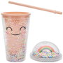 The Concept Factory Mug con Pajita Rainbow 350 ml Colección Kawaii