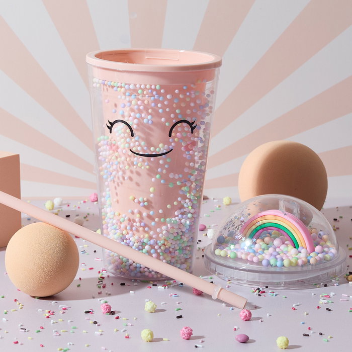 The Concept Factory Mug con Pajita Rainbow 350 ml Colección Kawaii The Concept Factory Mug con Pajita Rainbow 350 ml Colección Kawaii