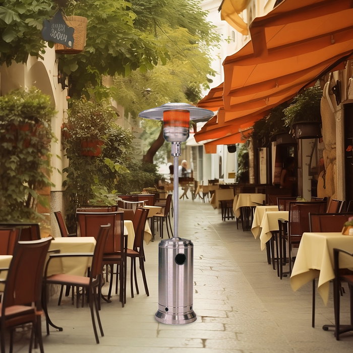 Tecna Estufa de Gas para Terraza, Corona Inox, Alto 2240 mm