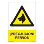 Normaluz Señal Peligro Precaución Perros PVC 0,7mm 210x300mm