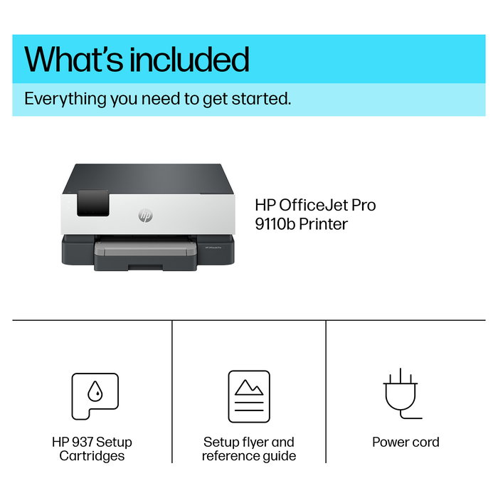 HP OfficeJet Pro 9110 - Drucker Tintenstrahl Farbe, Duplex, Bluetooth, A4/Legal, grau/schwarz